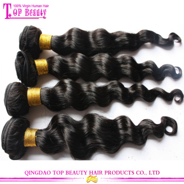 Melhor qualidade bouncy onda natural cor virgem malásia cabelo